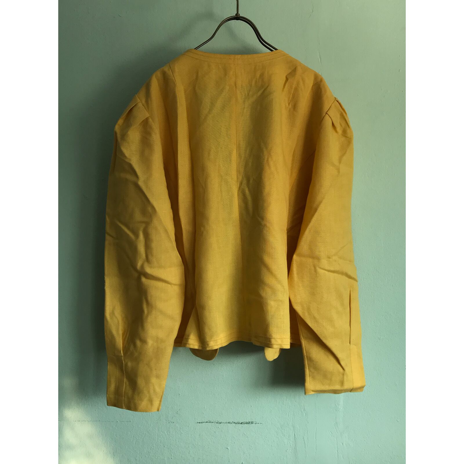 激レア rare West Germany made dead stock yellow cardigan jacket ...