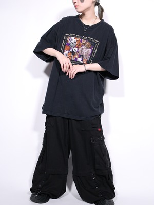 multi animal box graphic patchwork tee