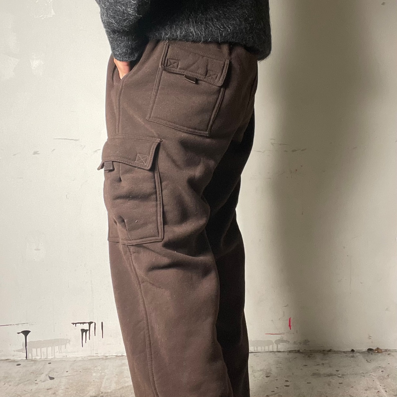 WIDE CARGO SWEAT PANTS