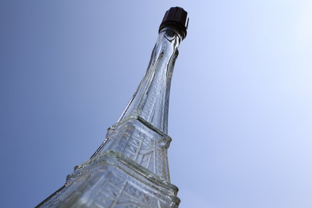 フランス アンティーク ヴィンテージ エッフェル塔 ガラス瓶