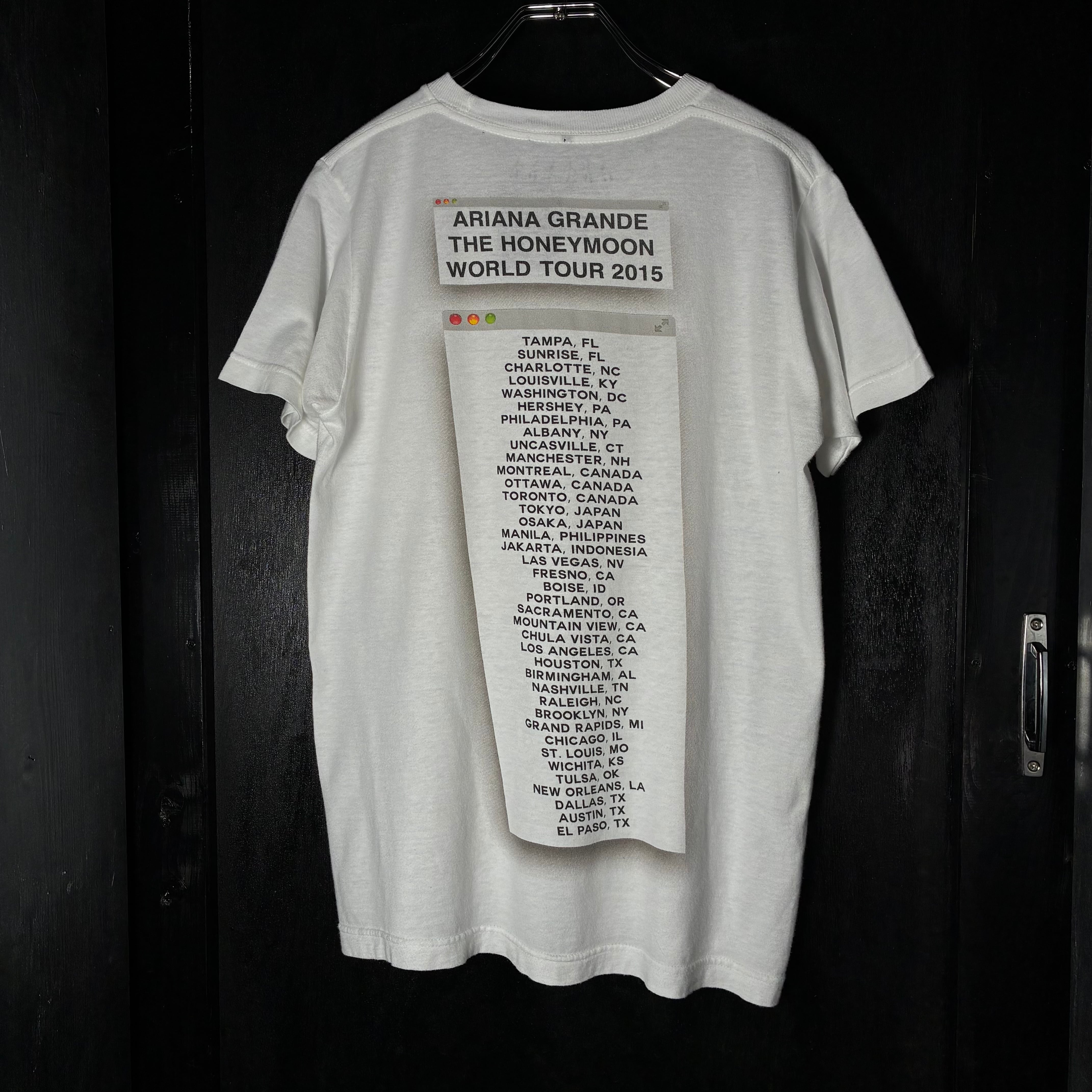 Ariana Grande Tour Tシャツ 2015 アリアナ・グランデ ARIANA GRANDE 2015 THE HONEYMOON WORLD TOUR Tee アリアナ