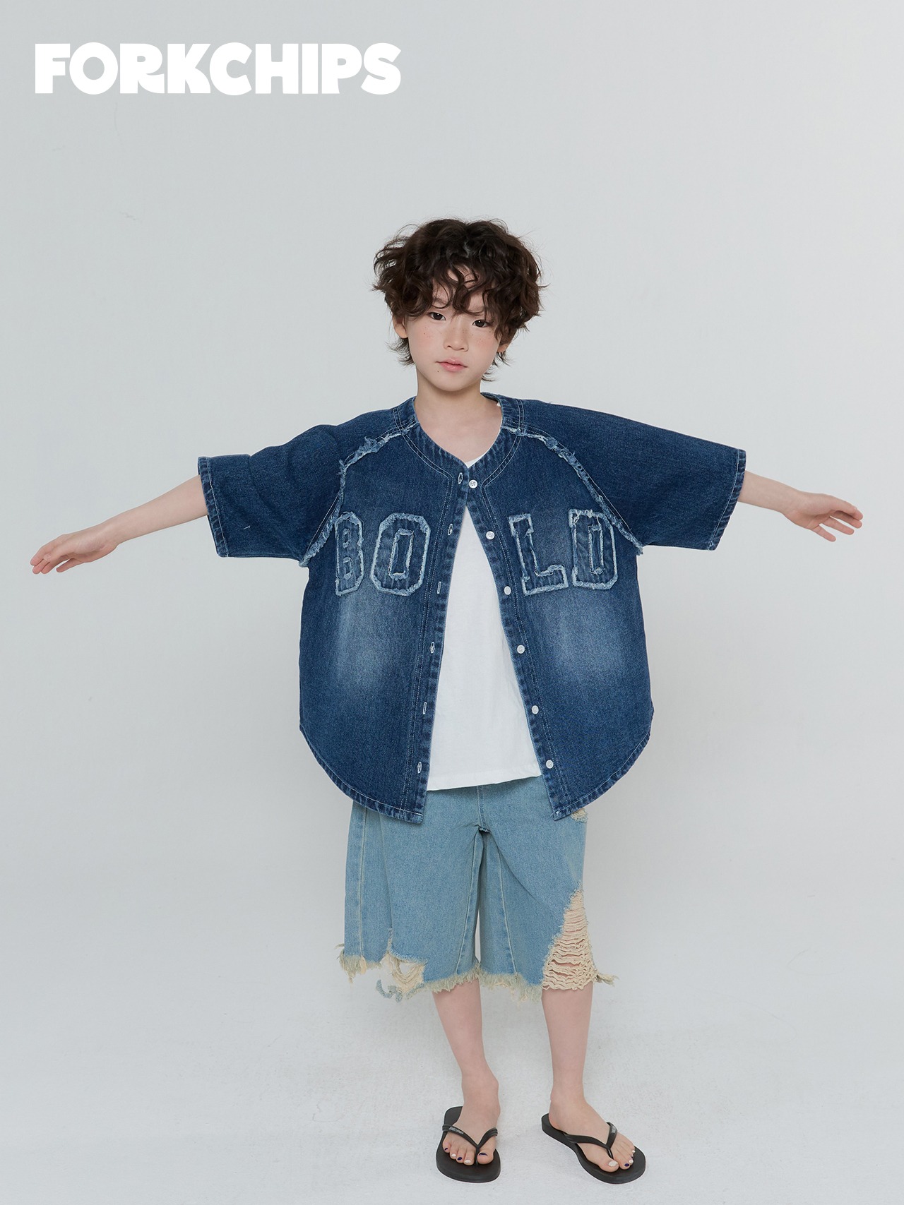 [FORKCHIPS] 볼드데님셔츠 (JS/JM/JL/JXL) / [포크칩스] 볼드데님셔츠 (JS/JM/JL/JXL)