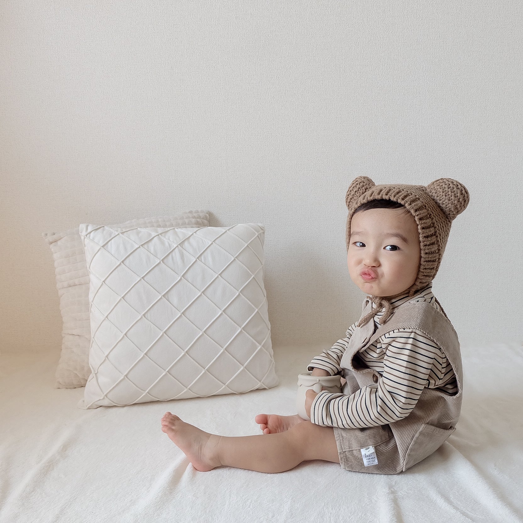 【 一部即納 】(66〜100)ストレスゼロ!ボーダーT &ショートサロペ - blue select