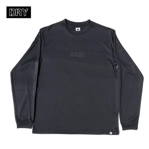 BRGD OUTLINE DRY L/S TEE - BLACK/BLACK