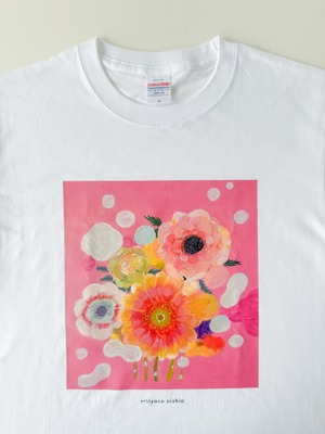 水彩画を着るTシャツ　「Pink Harmony」