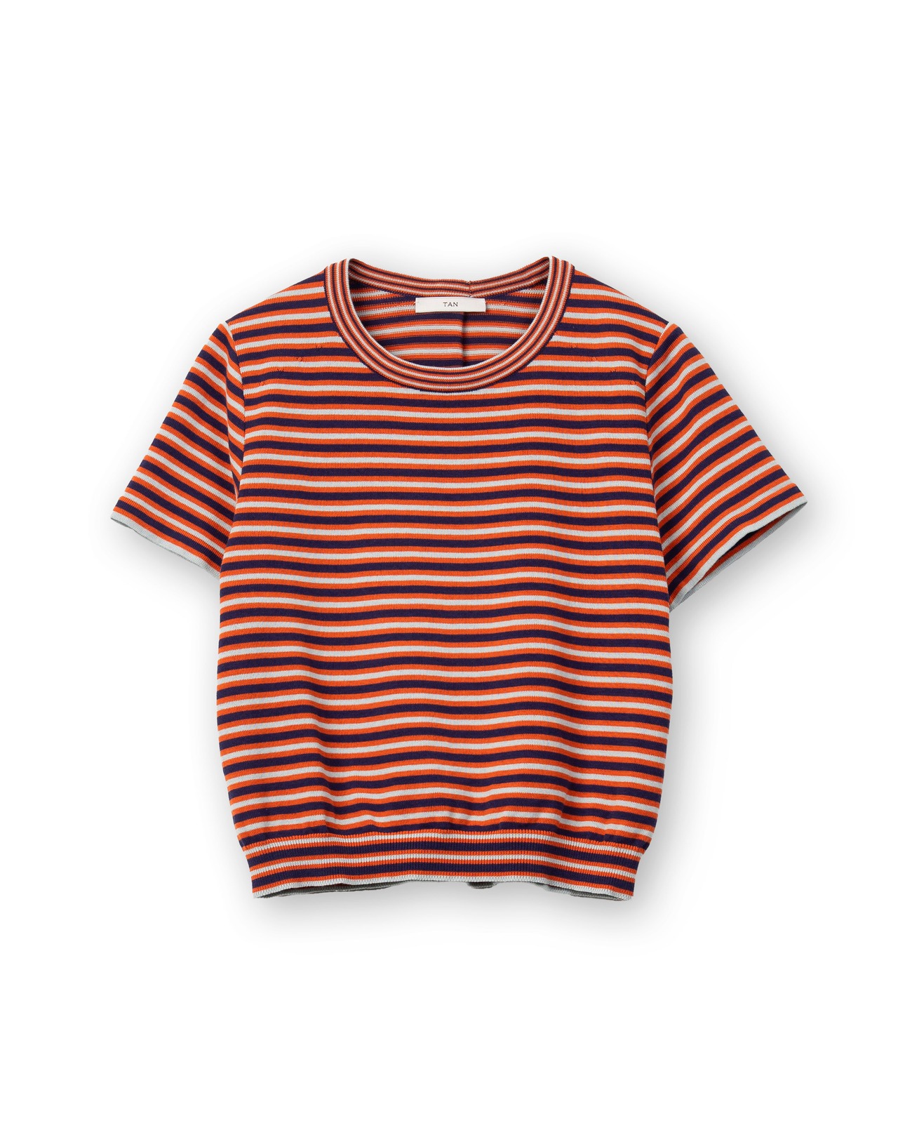 TAN/26SS-1 COMPACT KNITTED TEE RED NIX BORDER