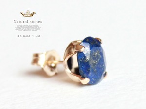 Milkcrown classic/14KGF1粒ピアス/ラピスラズリ※一個売り