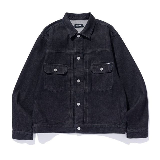 【残り1点】【XLARGE】STAR LOGO DENIM JACKET / BLACK【エクストララージ】
