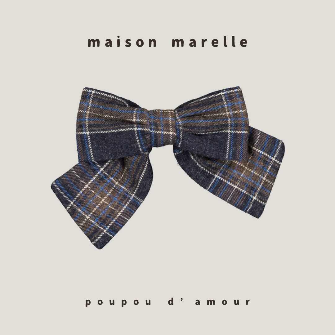 送料無料 【予約】maison marelle|HALLES tartan blue(11月上旬以降入荷予定)