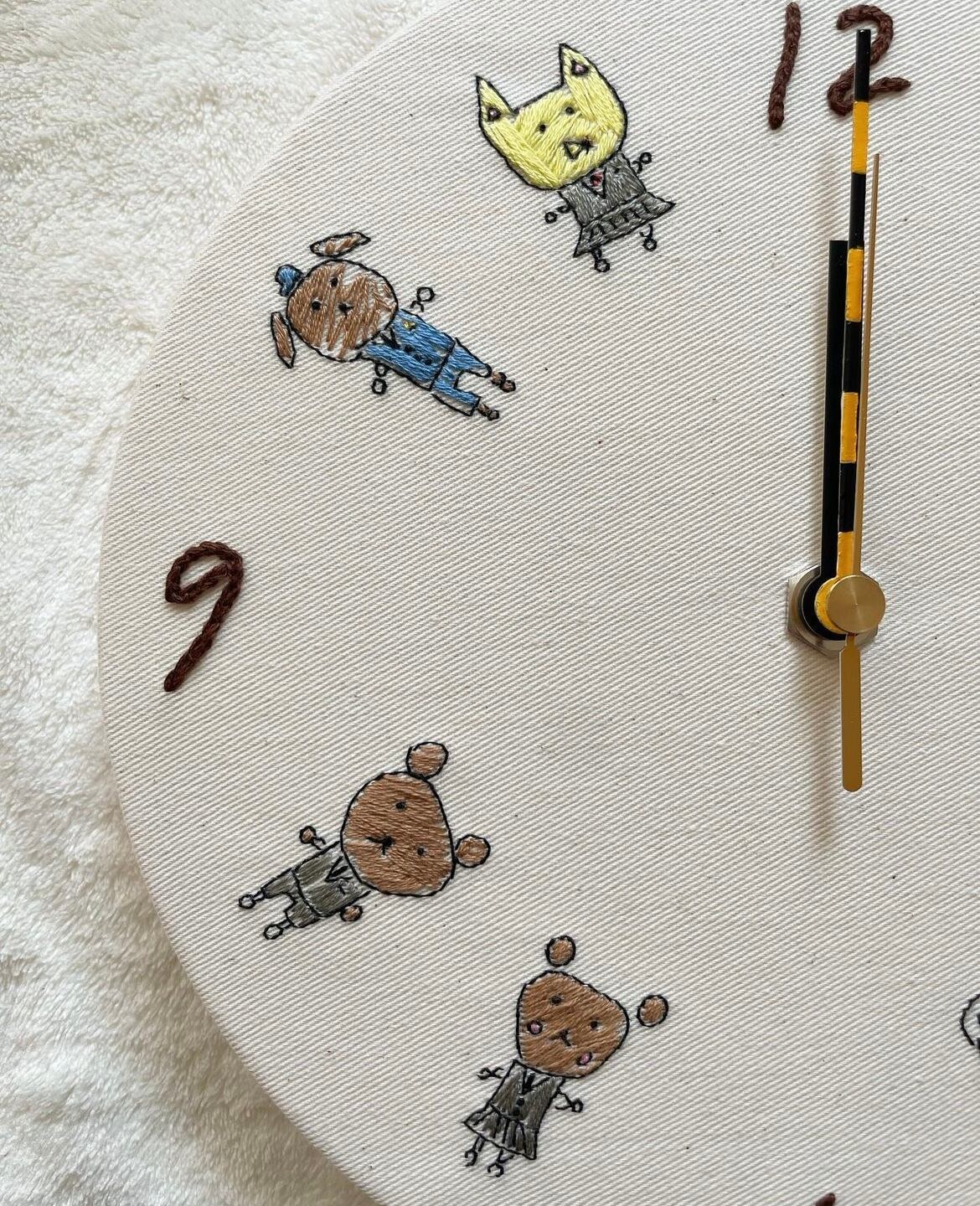 子供の絵刺繍時計 | nuinui moko