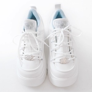 レースアッププラットフォームスポーツホワイトシューズ（lli_6489）