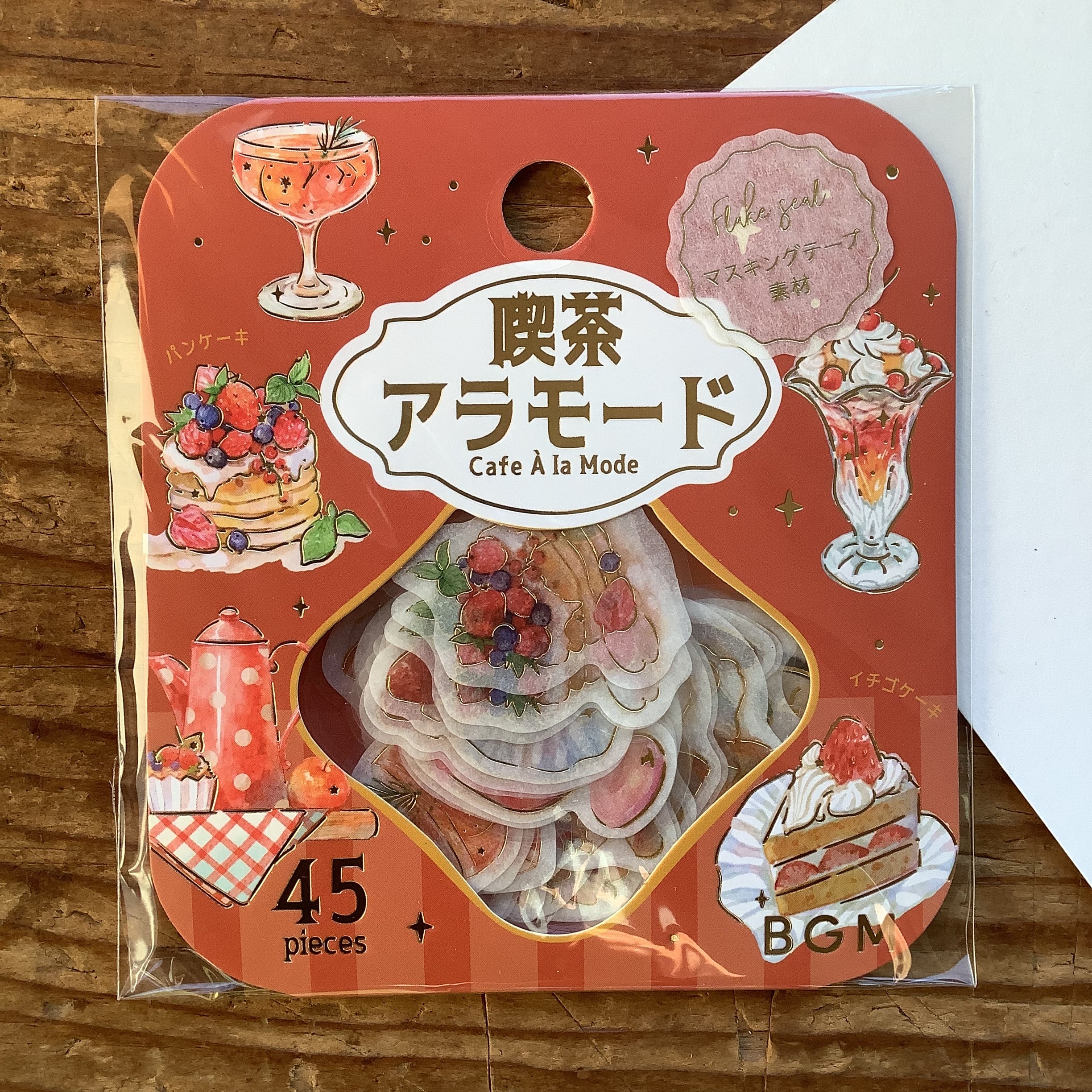 ③【バラ売り可・箔押し】 BGM マスキングテープ 苺 strawberry（海外  