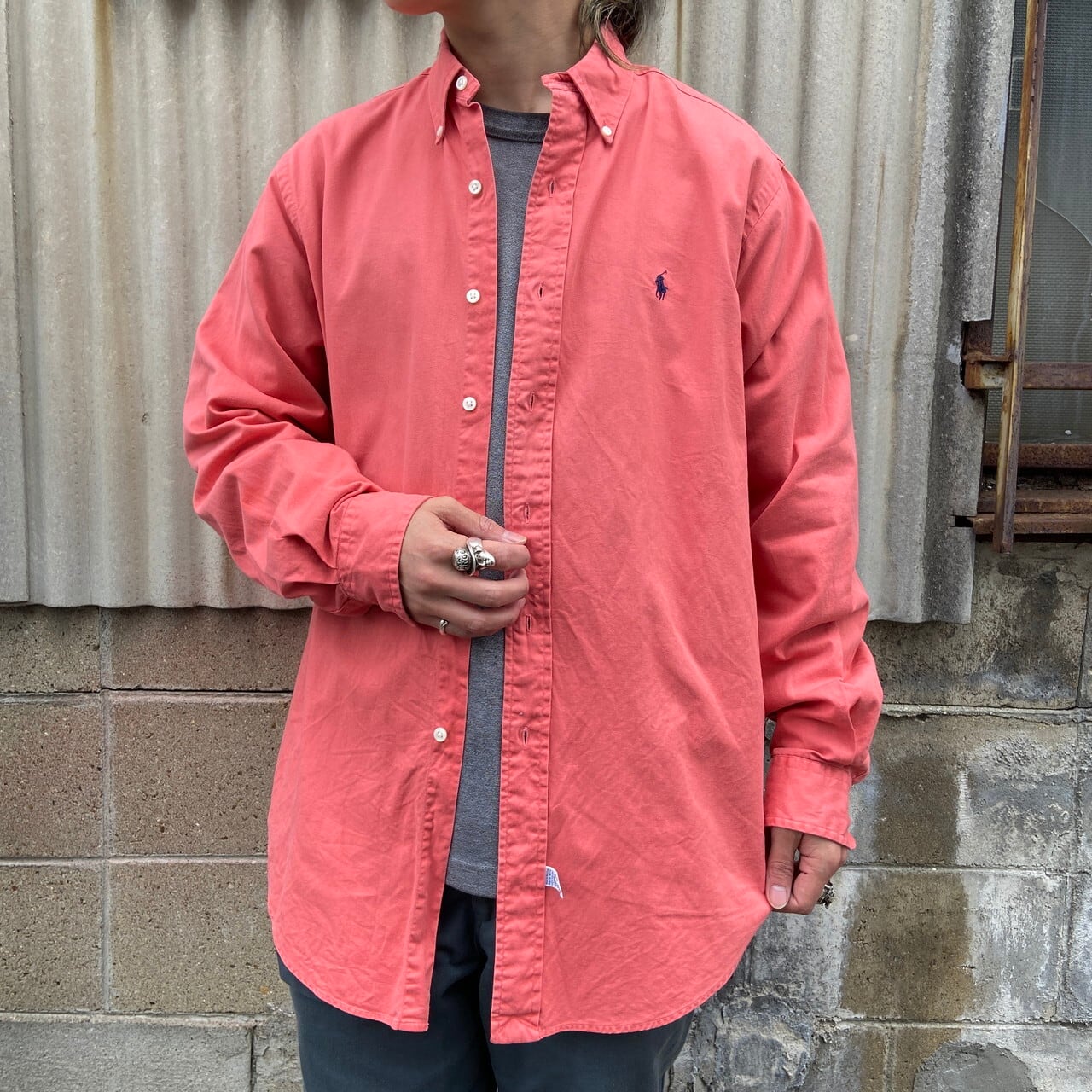 Ralph Lauren オールドラルフローレン ボタンダウンシャツ メンズL相当 