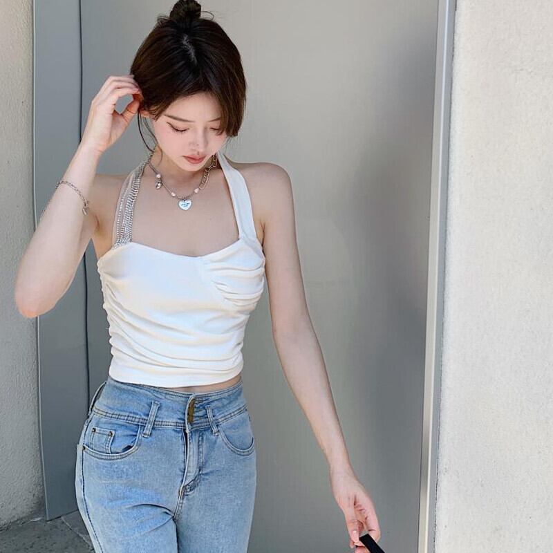 ホルターサマーバックレスショートトップス 夏物 ガールズファッション27503279891