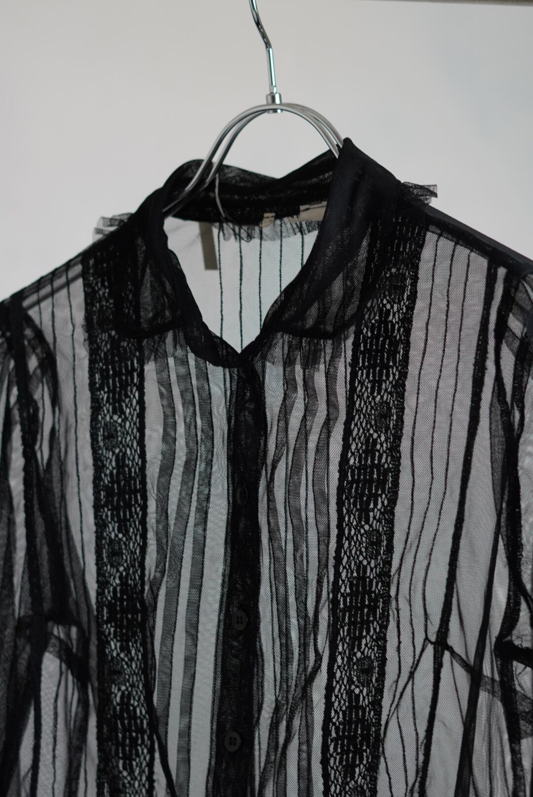 BLACK SHEER SHIRT | 全てが見える。