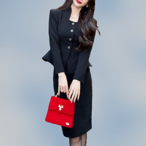 スクエアカラーペンシルスカートスーツ32254