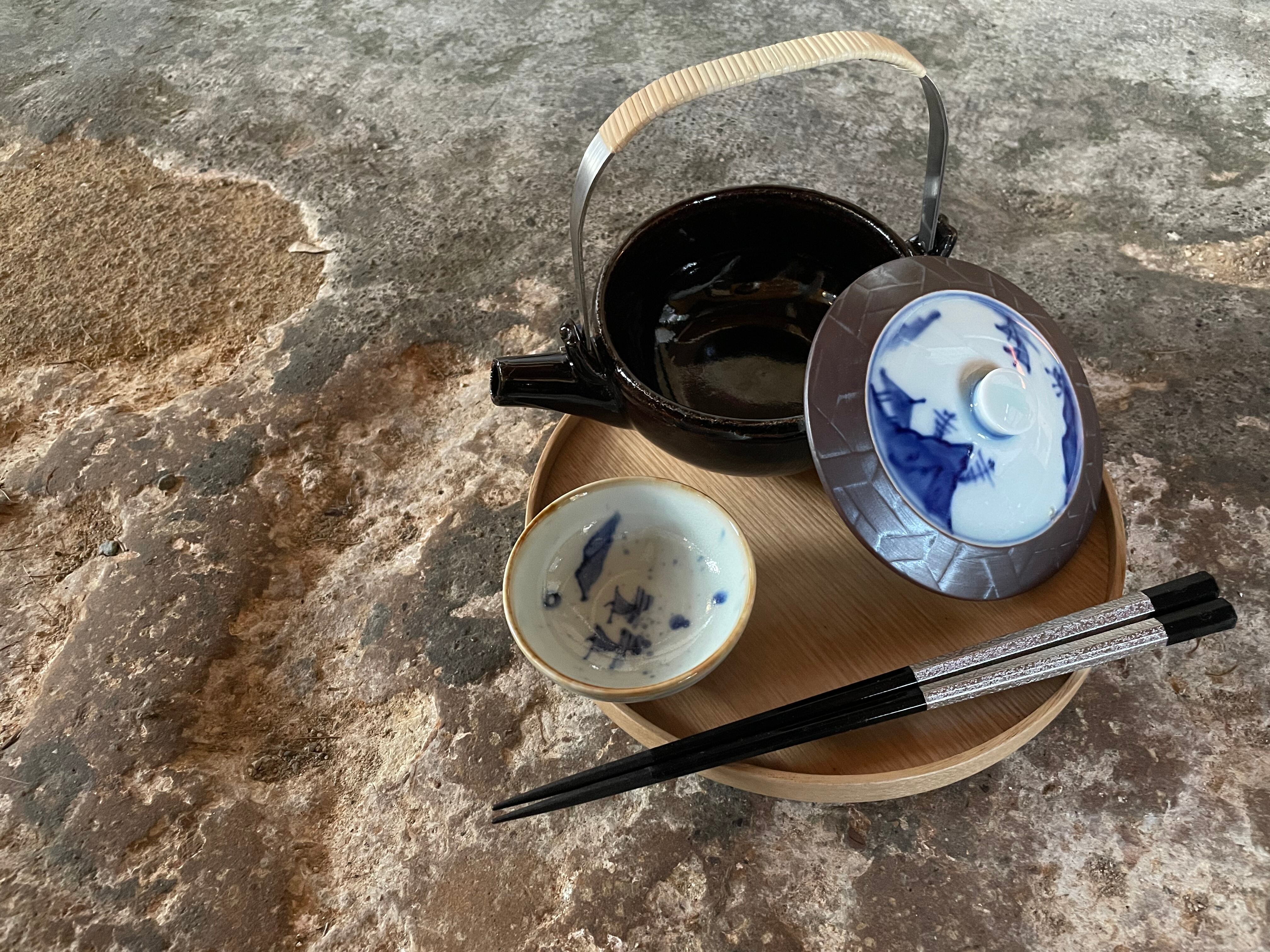 有田焼福泉窯中皿山水染付