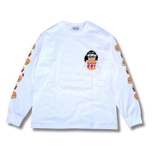 CHI-BEE BURGER ロングTシャツ (white)