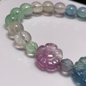 D7.お花フローライトデザインブレスレット