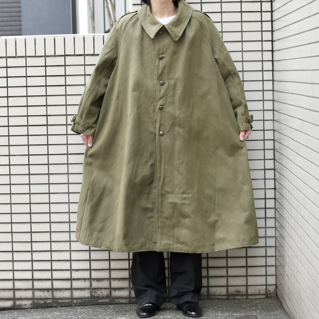 40's~ french army m-35 motorcycle coat