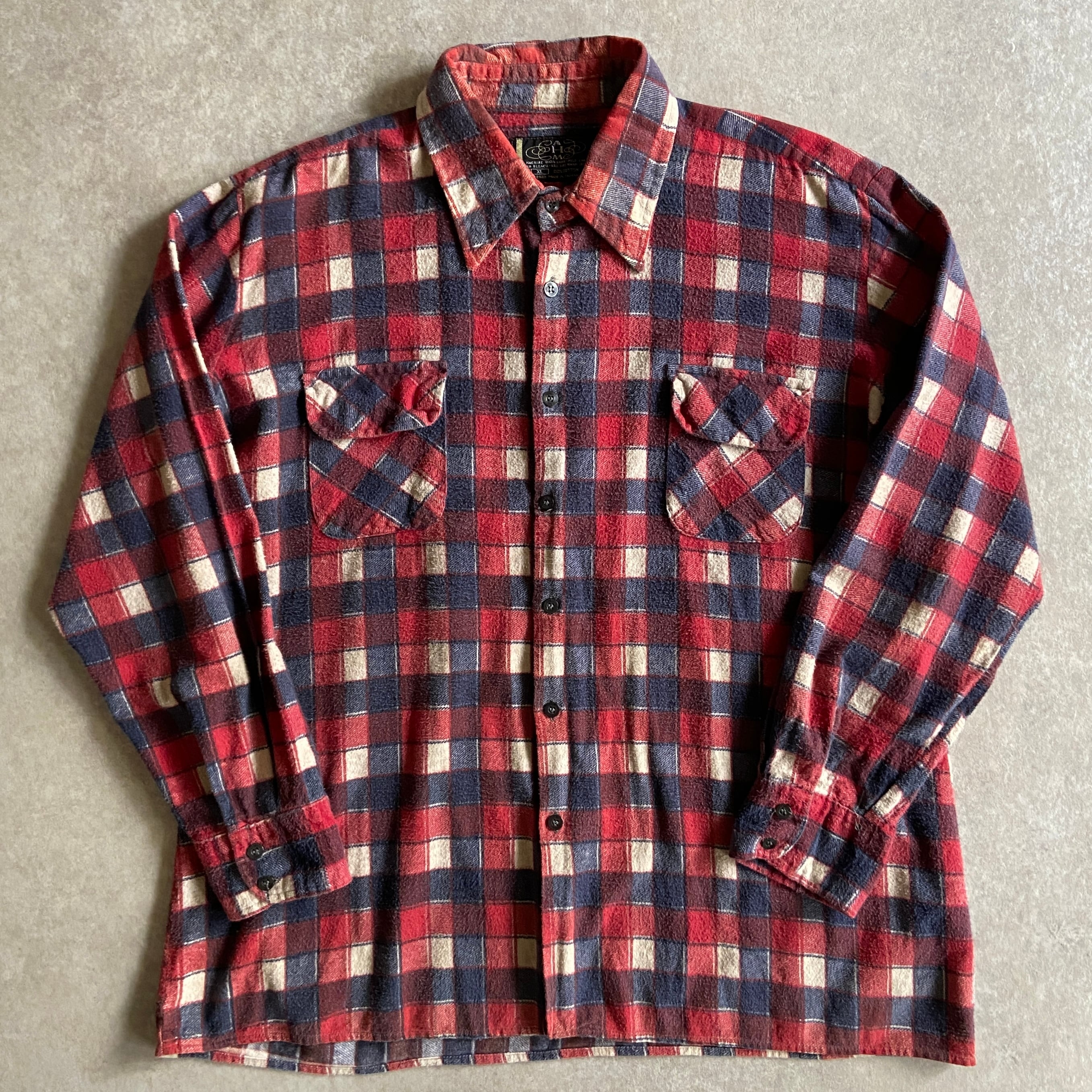 1970s AHM Flannel Shirt XL G415