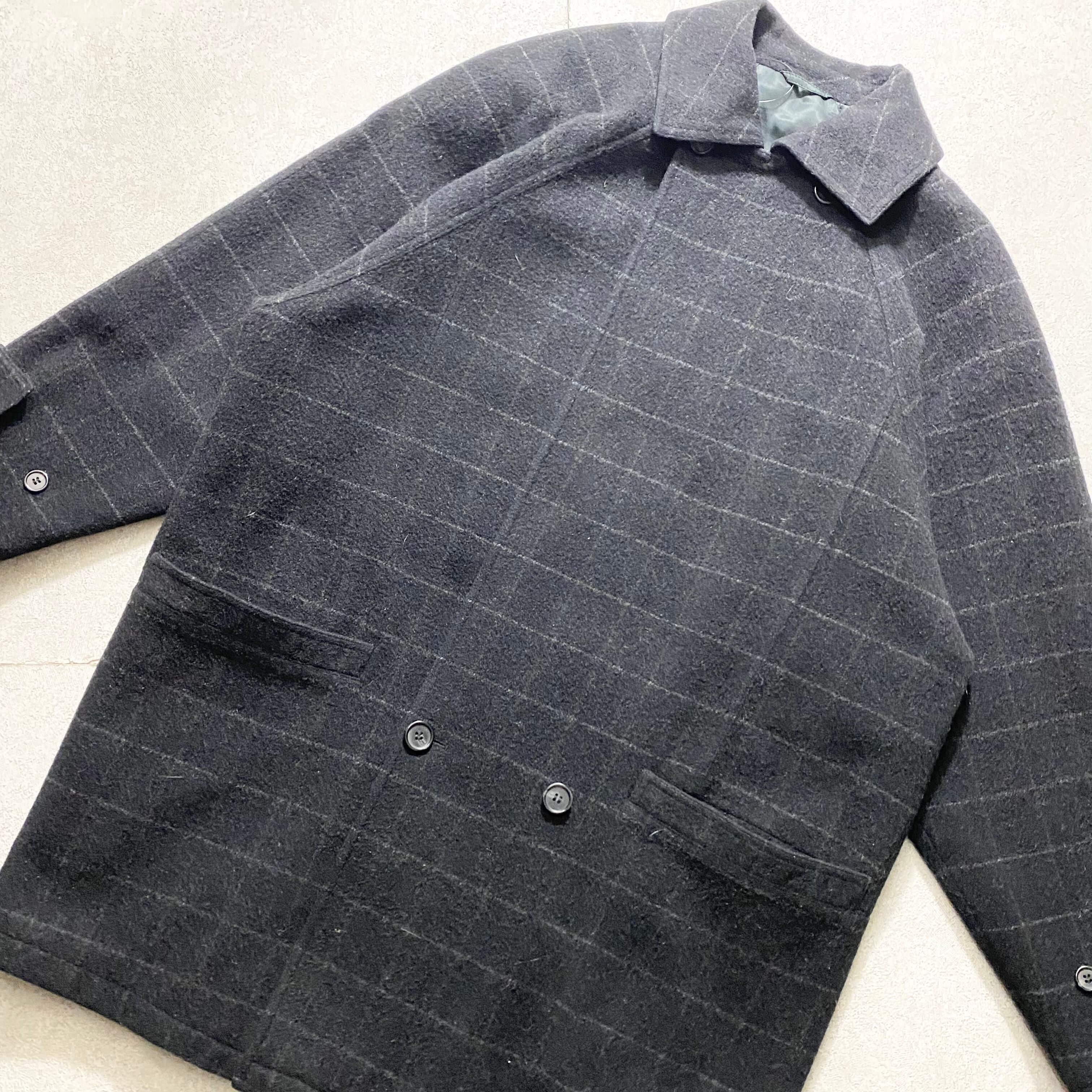 vintage GIANNI VERSACE double breasted check coat | NOIR ONLINE