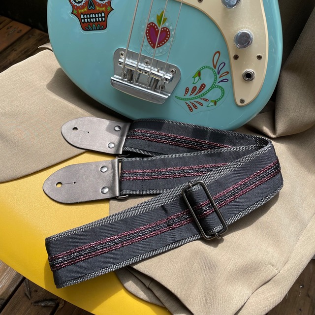 ラメストライプギターストラップ