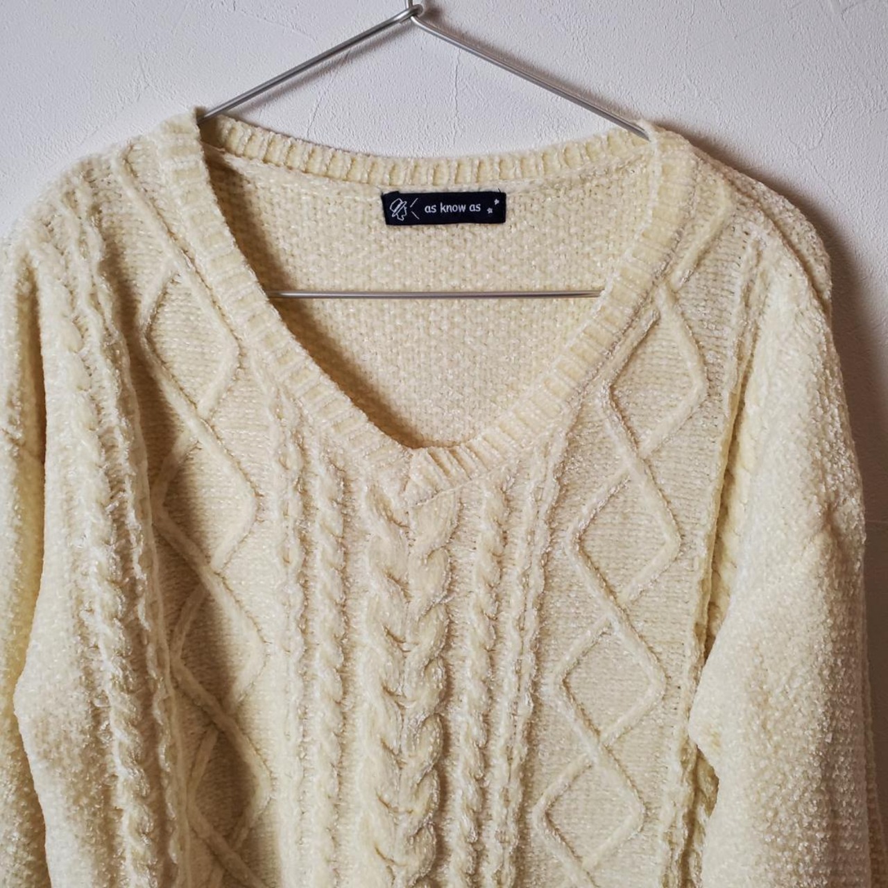 【USED】アズノーアズ　ニットセーター　美品　シンプル大人　asknowas