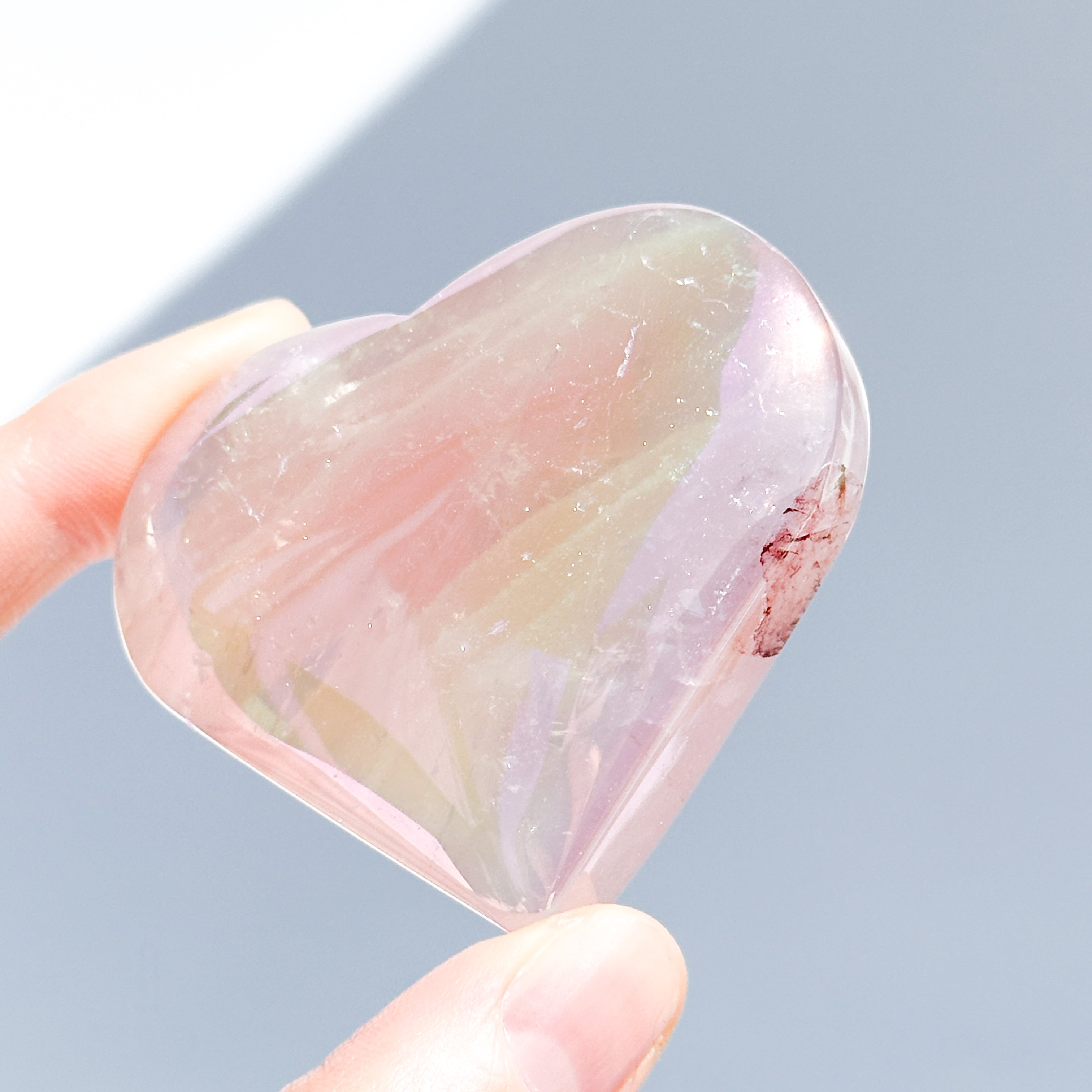 ♡エンジェルオーラローズクォーツ ハート86♡ Angel Aura Rose Quartz