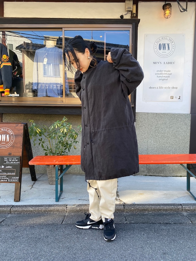 OWN original military coat (Black染め)