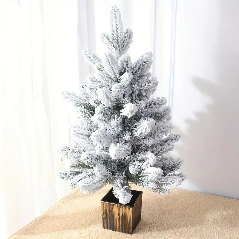 ミニクリスマスツリー インテリア 雪 全長45cm クリスマス グリーン