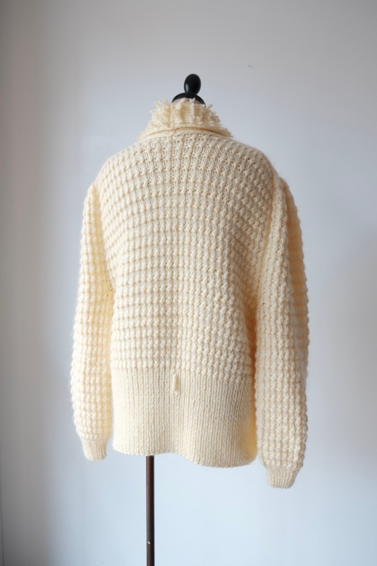 Mokemoke collar ivory cardigan