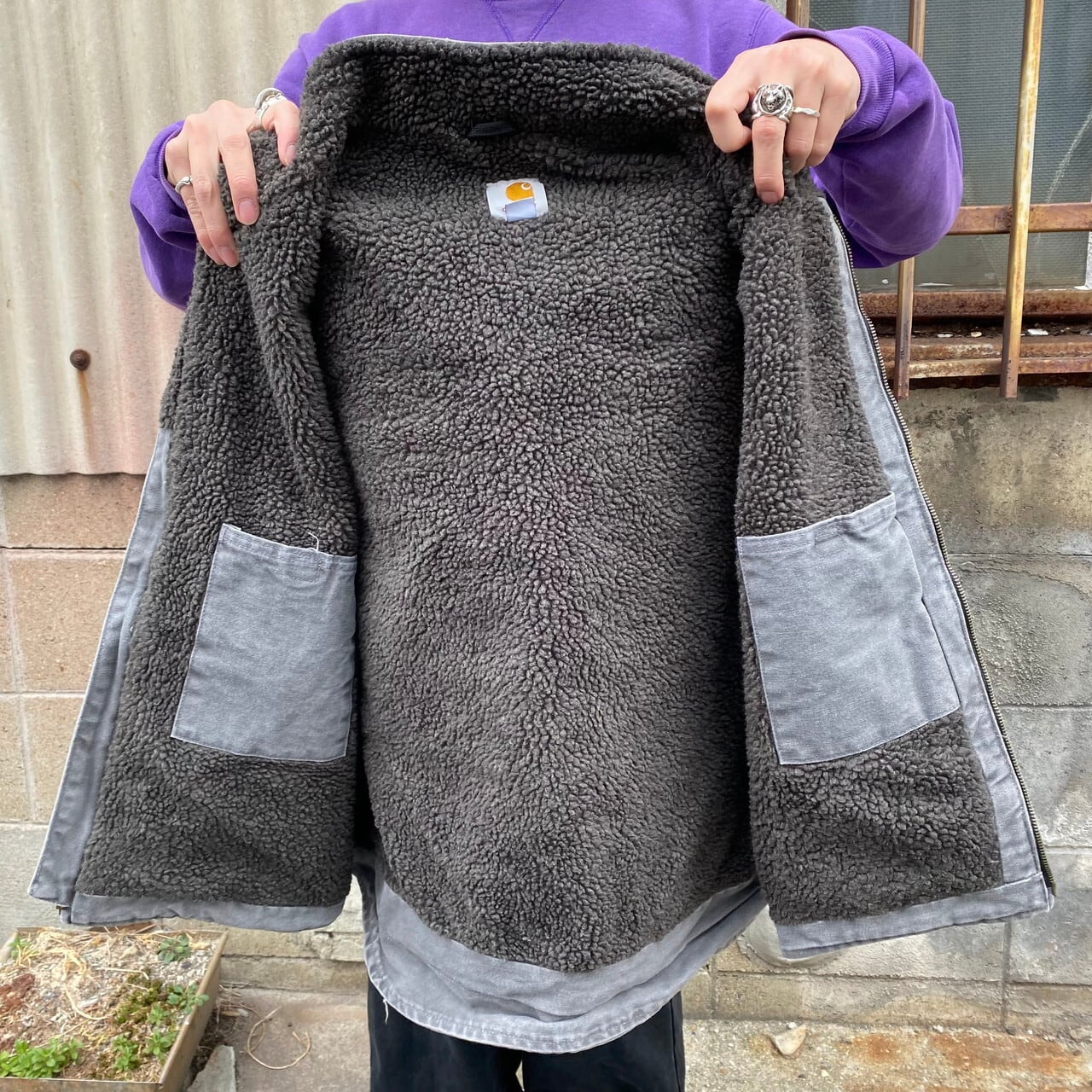 Carhartt カーハート ダック地 ハイネック ワークベスト ボアライナー