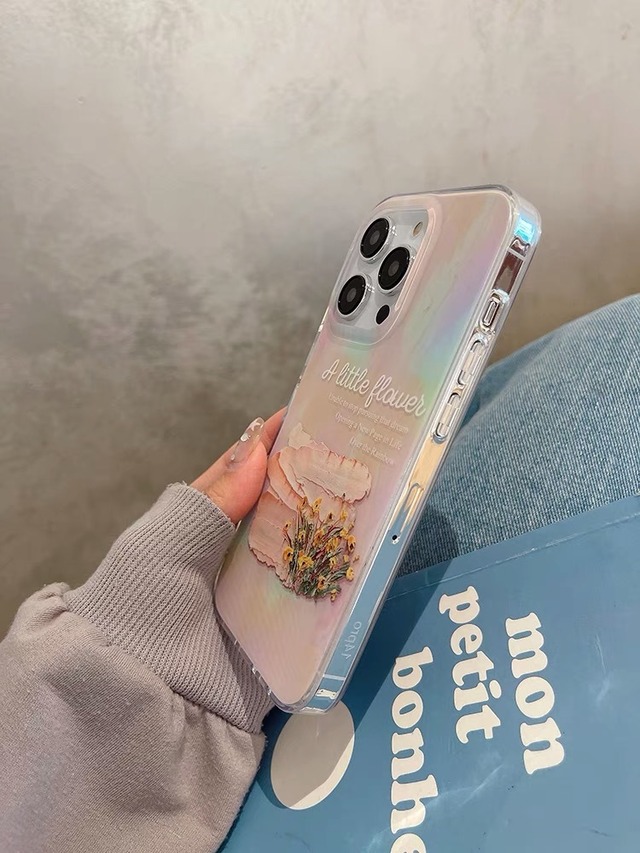 iPhoneケース iPhone14 iPhone13 油絵風 花柄 レトロ 英字 英語 かわいい スマホケース おしゃれ 韓国 2593