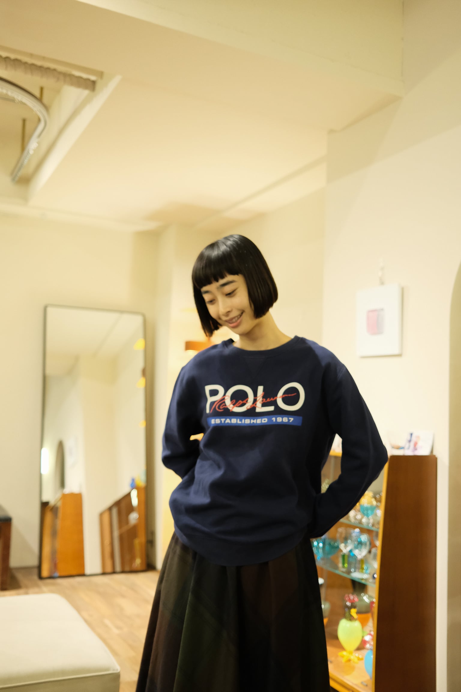 POLO RALPH LAUREN ロゴネイビースウェット | DROOMTUIN_VINTAGE