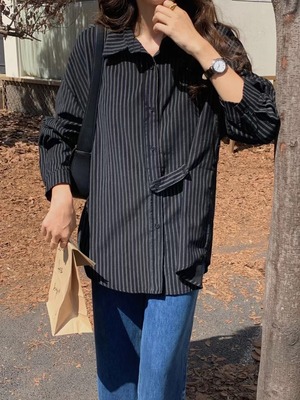 ストライプシャツ  AJ22085-Y04