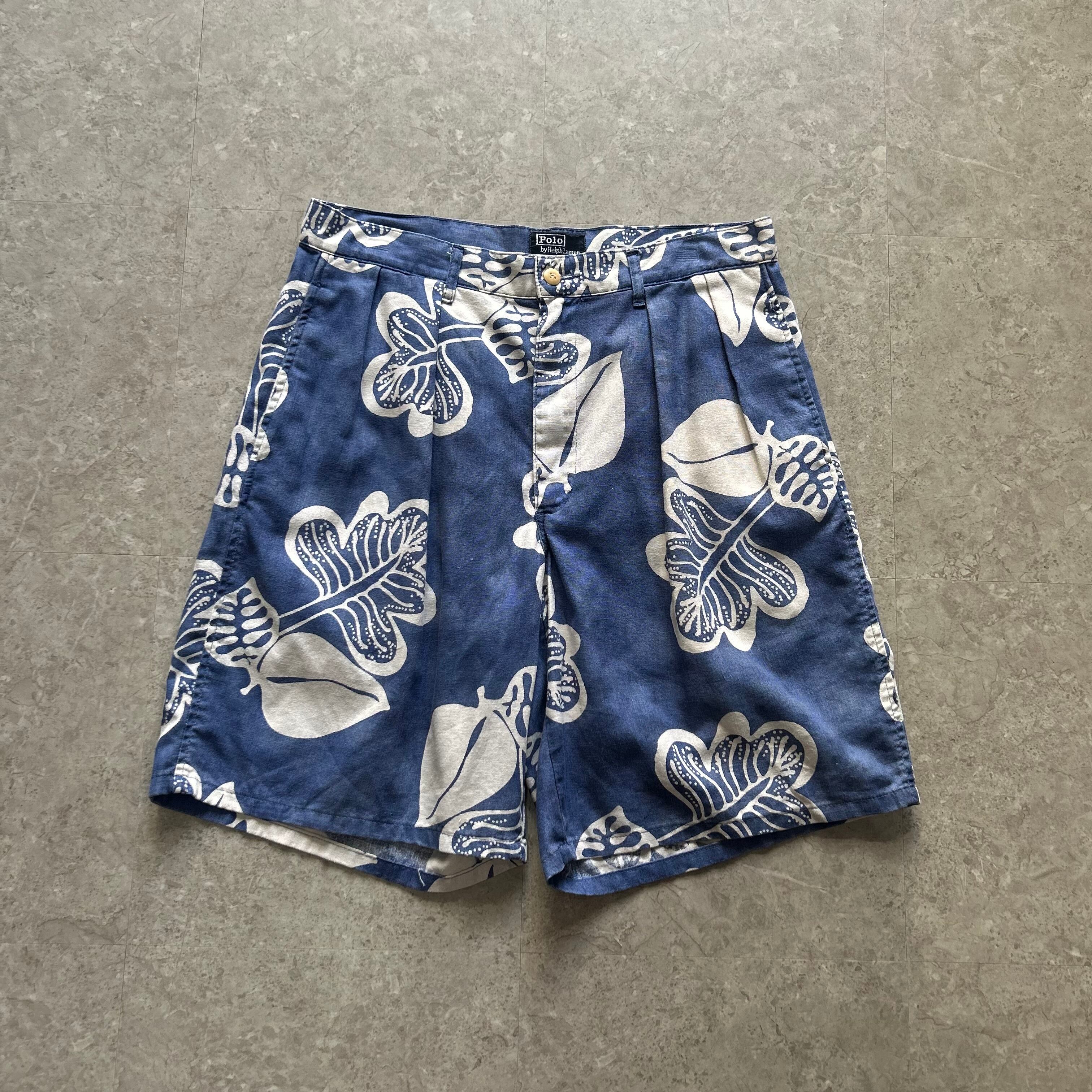 Polo Ralph Lauren "aloha" cotton/linen 2tuck shorts【仙台店】