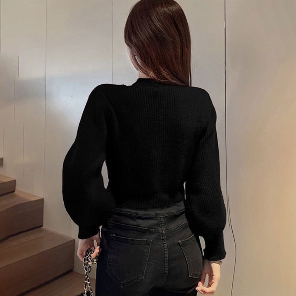 ショート丈 ニット セーター レディース 春秋冬 韓国 ホルターネック トップス 大人 かわいい きれいめ 肌見せ カジュアル リブニット 肩開き 大人可愛い 大人女子