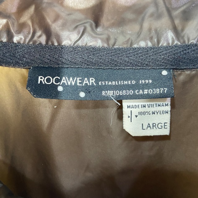 『送料無料』ROCAWEAR ロカウェア マルチボーダー柄ナイロンジャケット L 薄手
