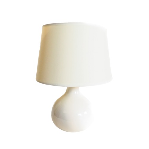 Ceramic lamp with white shade