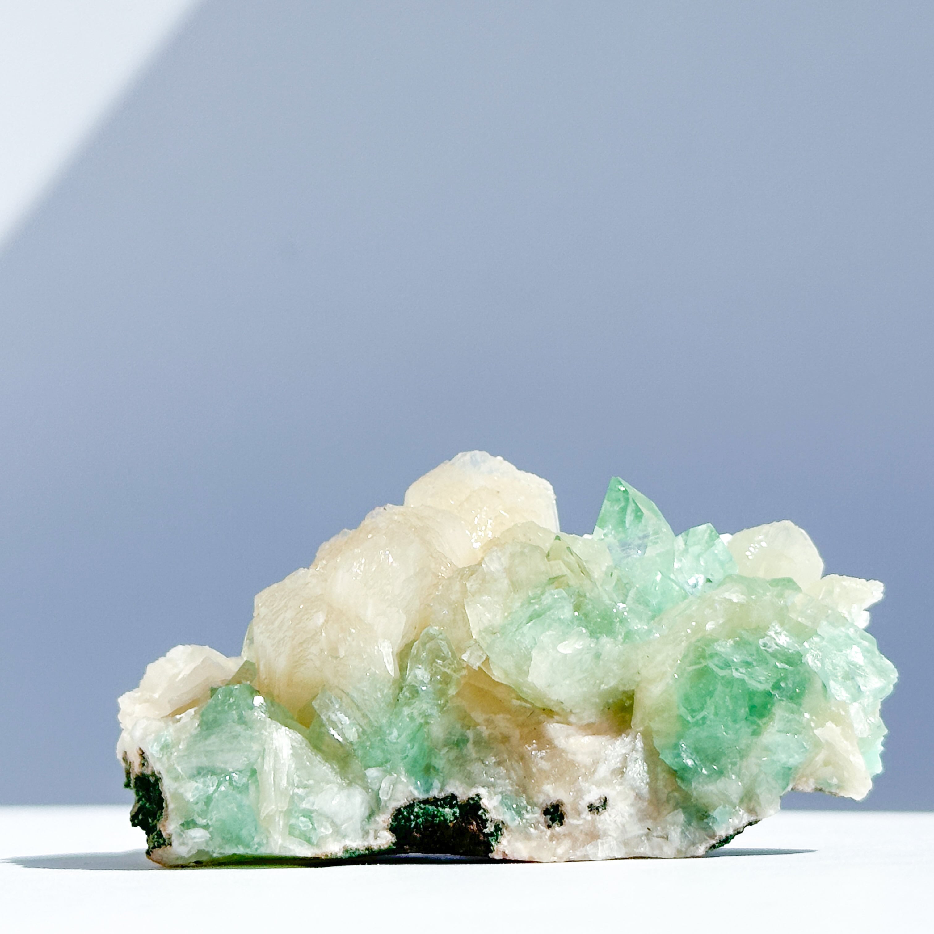 グリーンアポフィライト&スティルバイト 83◇ Green Apophyllite & Stilbite ◇天然石・鉱物・パワーストーン