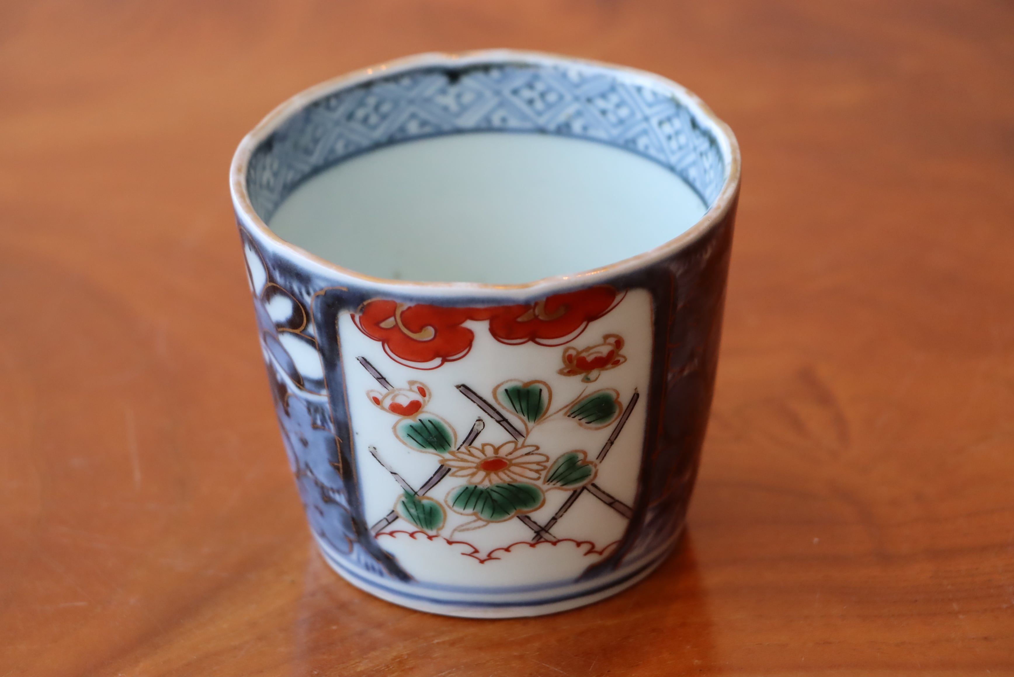 【5客完品】古伊万里 赤絵染錦 蕎麦猪口 そば猪口 幕末 蕎麦猪口 古伊万里 色絵 花文 | (有)新原美術