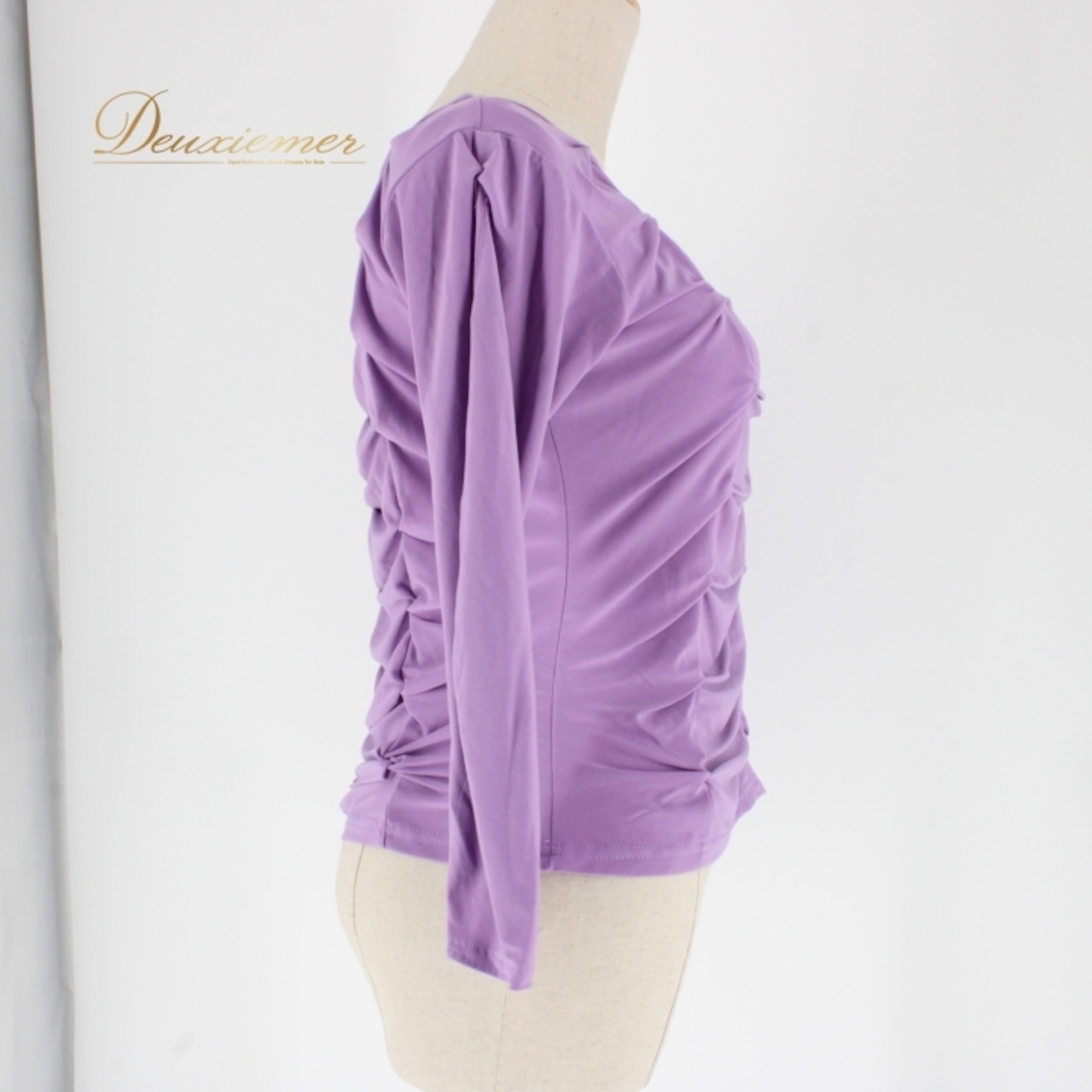 社交ダンス 衣装 スタンダード トップス レッスンウェア 練習着 長袖 ラインストーン 薄紫 Create-Sun クリエイトサン パープル系 清楚 伸縮性 女性用 トップス 大人 おしゃれ デザイン セクシー ダンスウェア ラインストーン付き 練習用 清楚系 シンプル 高品質 おすすめ パープル 薄紫系 幅広いサイズ レディース