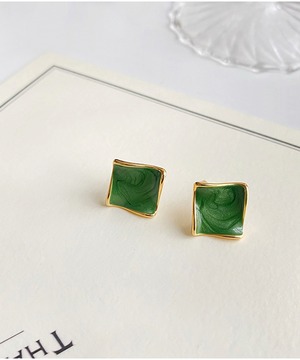 グリーンピアスorクリップ【e-70053】