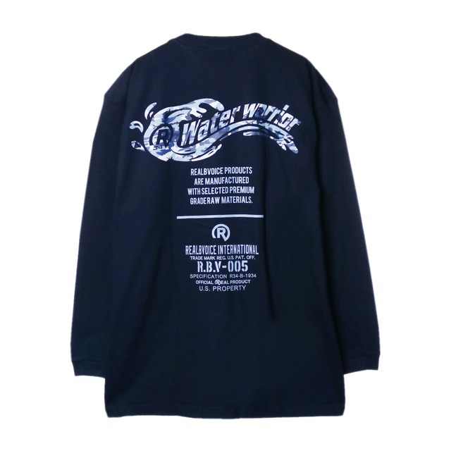 RealBvoice (リアルビーボイス) W/W CAMOUFLAGE LONG T-SHIRT ロンT ネイビー 10261-11129a