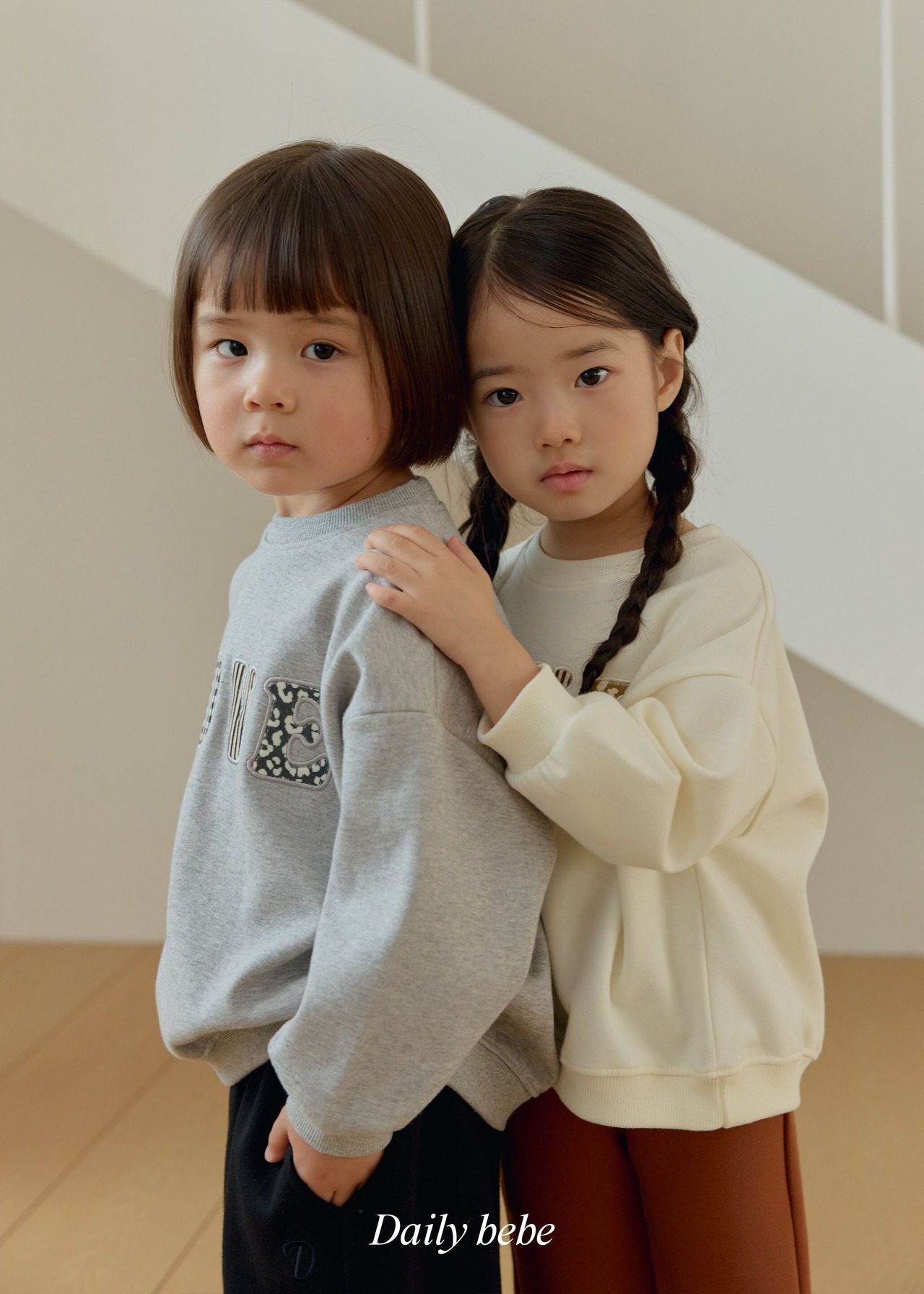 【取寄】Dailybebe ラブパッチトレーナー｜秋服｜韓国子供服｜26/AT