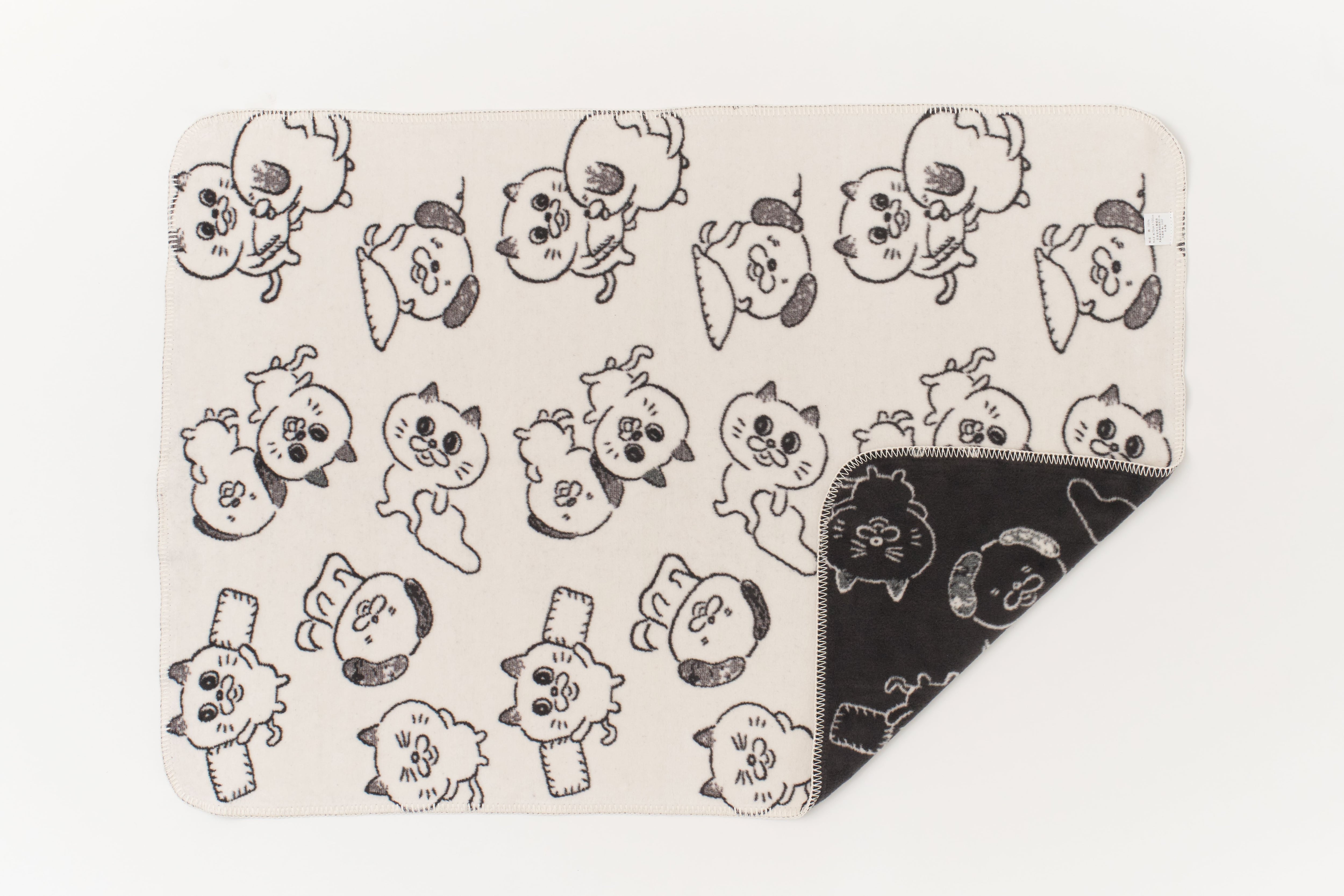 組合公式キャラクター「ブランとケットン」／ひざ掛け | 日本毛布工業組合