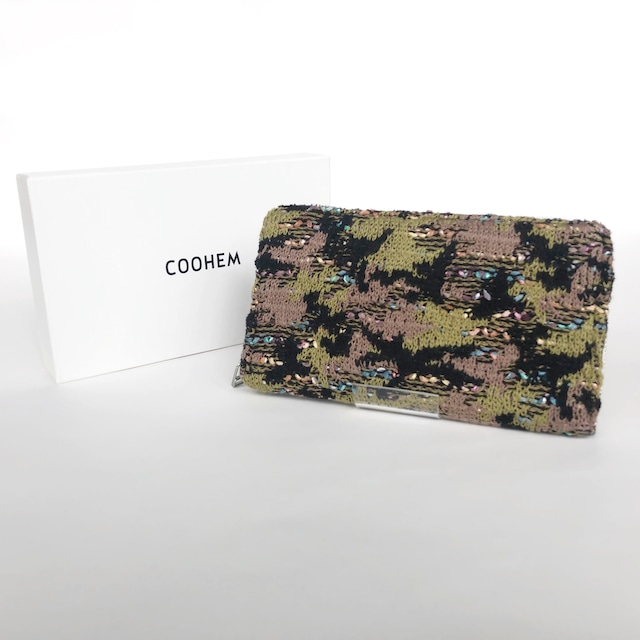 COOHEM ｜ KNIT TWEED WALLET LARGE（CAMOUFLAGE TWEED）