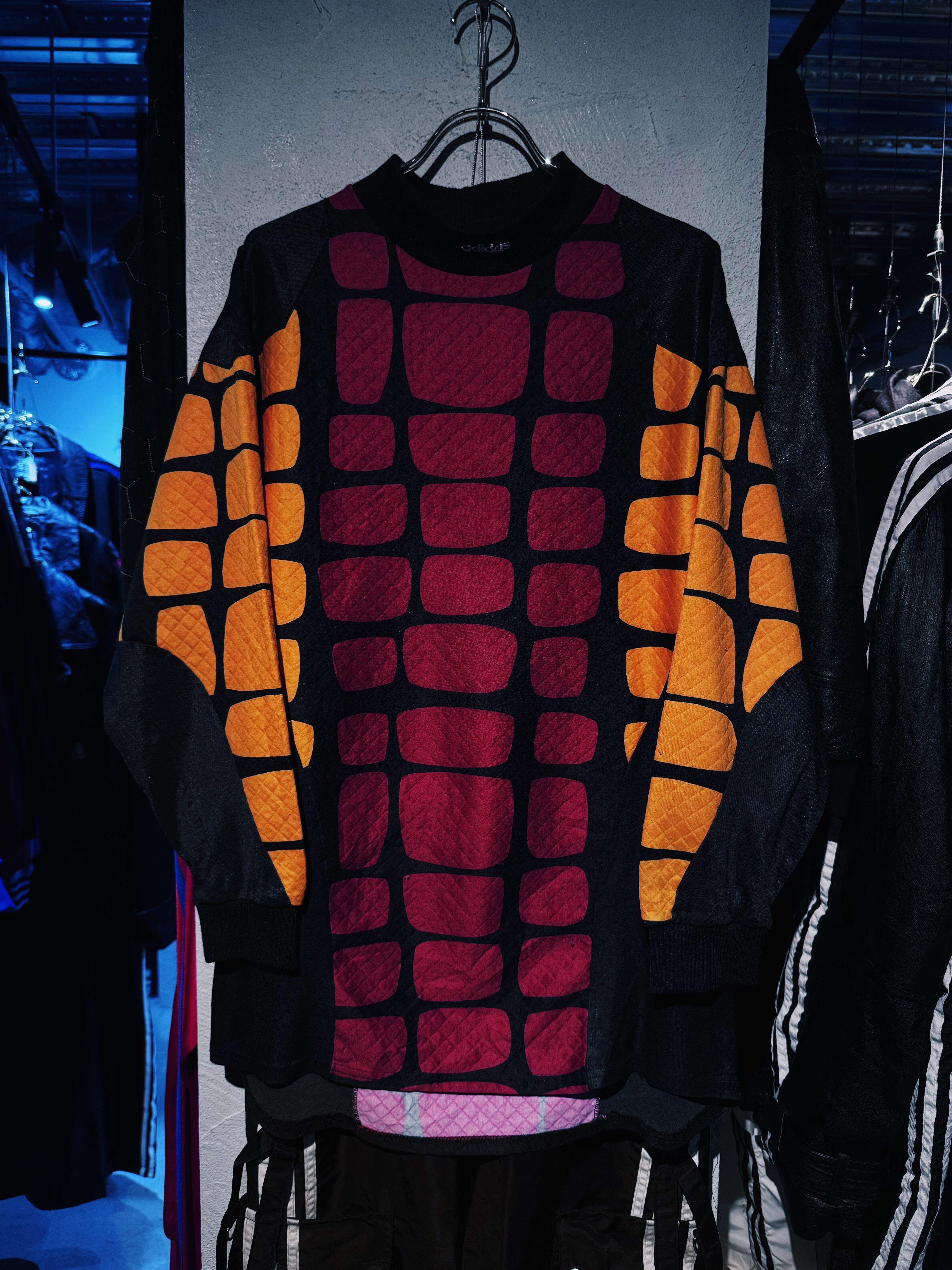 【D4C】90's vintage "ADIDAS" block design logo embroidery trainee long sleeve Tee