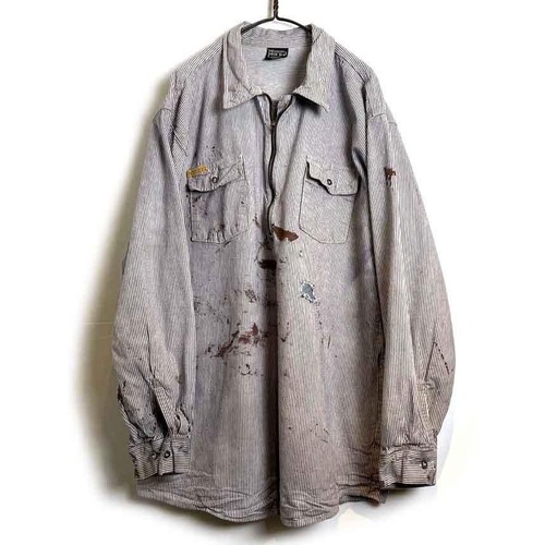 Prison Blues Vintage High Aging Hickory Work Shirt [1990s-] Vintage High Aging Pullover Hickory Shirt